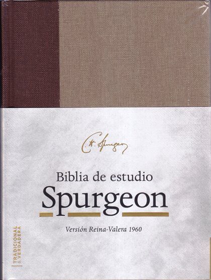 Biblia de estudio Spurgeon RVR60 Tapa dura tela marrón/marrón