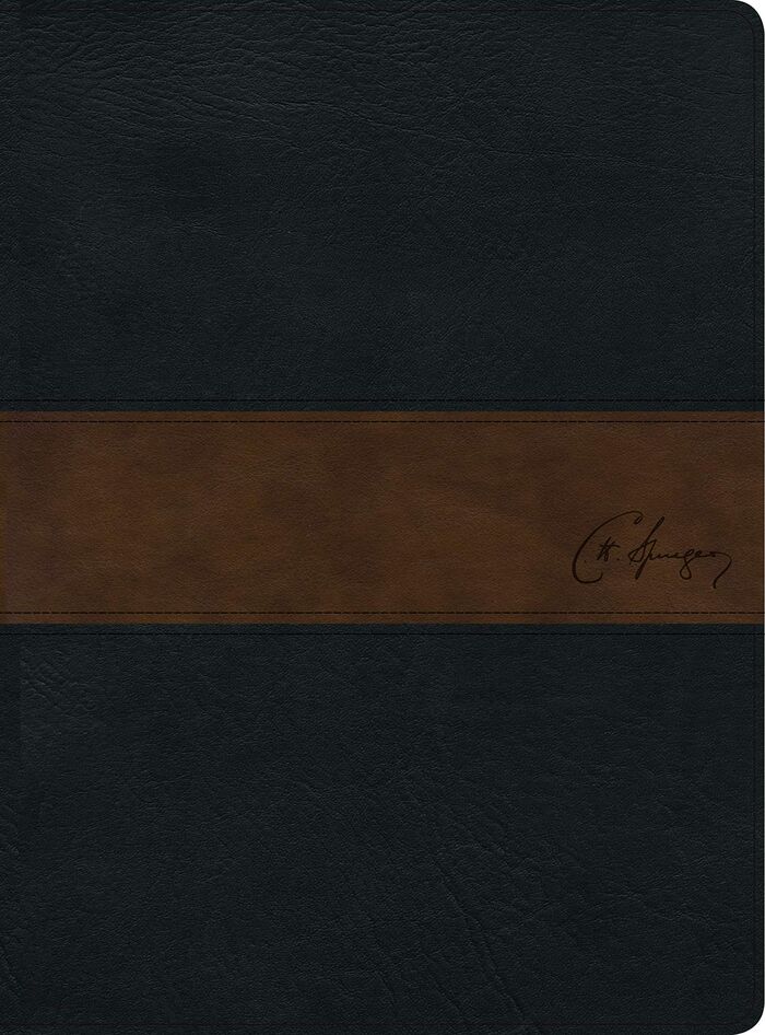 Biblia de Estudio Spurgeon RVR60 i/piel negro/marrón