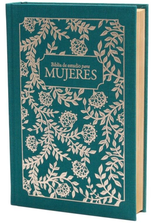 Biblia de estudio para mujeres RVR60 tapa dura tela verde