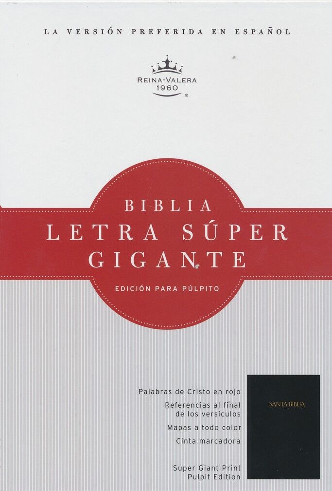 Biblia RVR60 Letra Super Gigante Tapa Dura Acolchada (edición púlpito)
