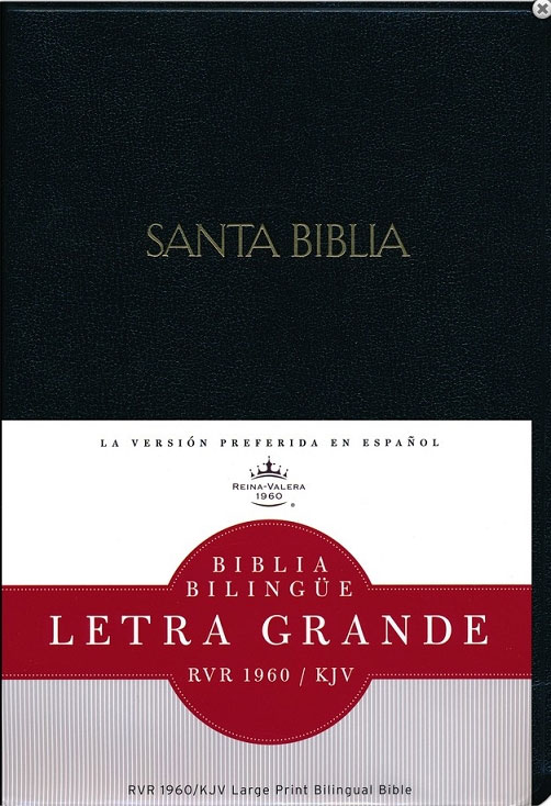 Biblia Bilingüe RVR60/KJV Letra Grande Tapa Dura Negro