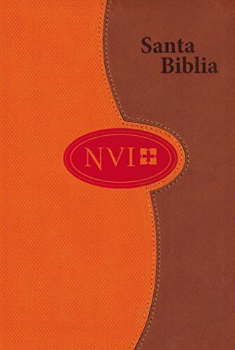 Biblia NVI Letra Grande Tamaño Compacto Naranja/Marrón con índice