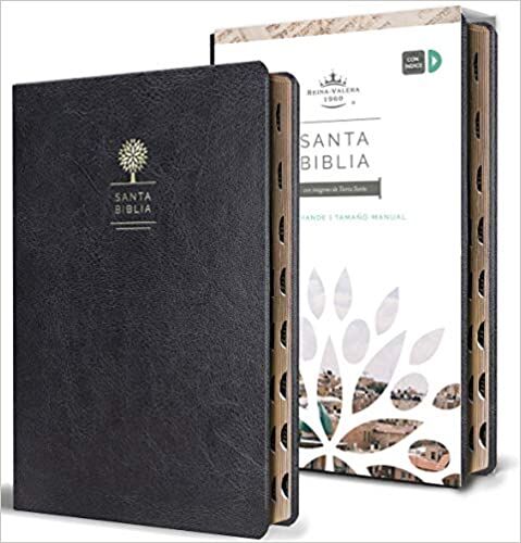 Biblia RVR60 tamaño manual letra grande i/piel negro con índice