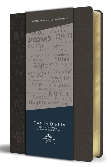 Biblia RVR60 Tamaño Manual Nombres de Dios i/piel gris