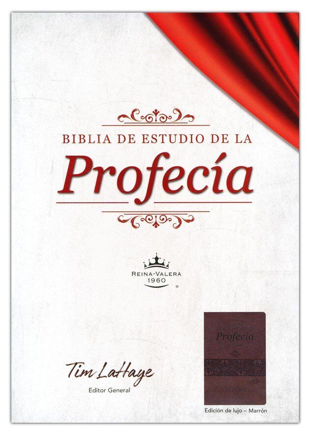 Biblia de Estudio Profecia RVR60 Piel Italiana Marrón