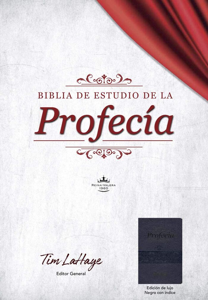 Biblia de Estudio Profecia RVR60 Piel Italiana Negro con indice