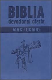 Biblia Devocional Diaria RVR60 i/piel Azul (Max Lucado)