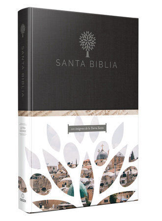 Biblia RVR60 letra grande tapa dura negro con imágenes de de Tierra Santa