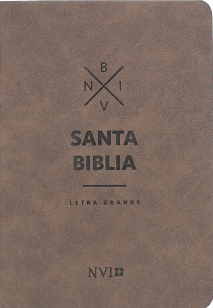 Biblia NVI letra grande compacta marrón