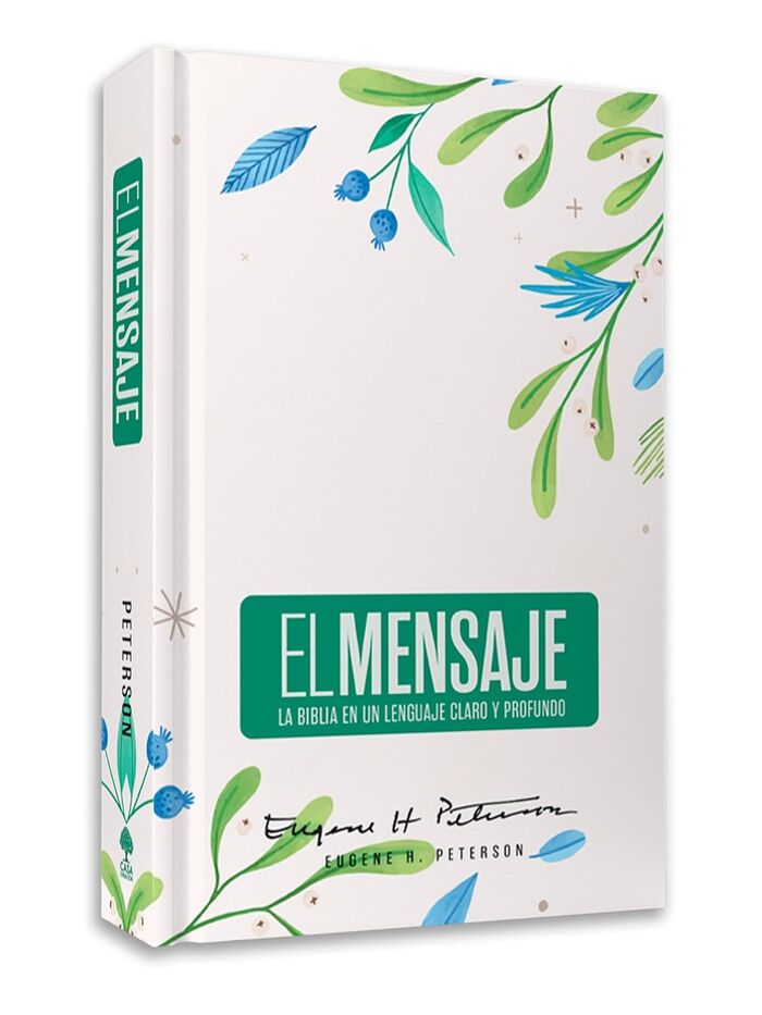 Biblia El Mensaje, Tapa dura, Verde Floral