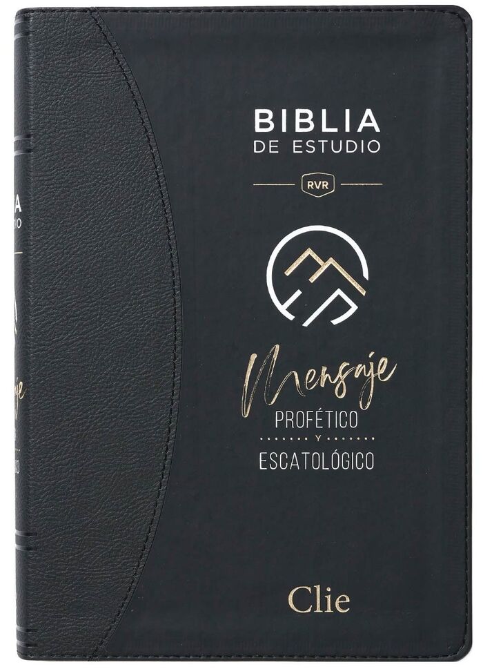 Biblia de estudio RVR77 Mensaje profético y escatológico i/piel negro