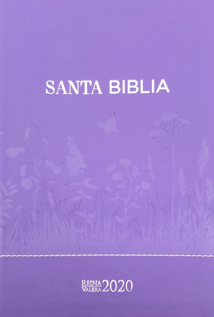Biblia RVR2020 Tamaño Manual Letra Grande i/piel lila floral