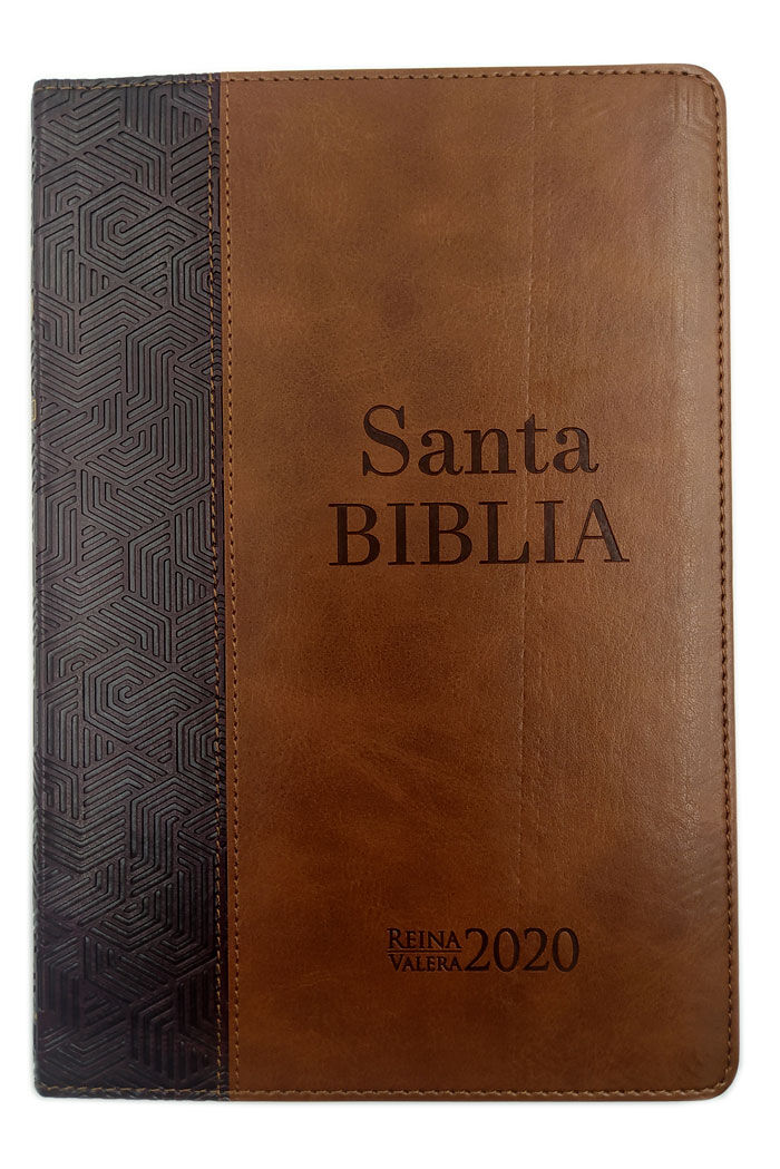 Biblia RVR2020 Ultrafina i/piel  café oscuro/café claro