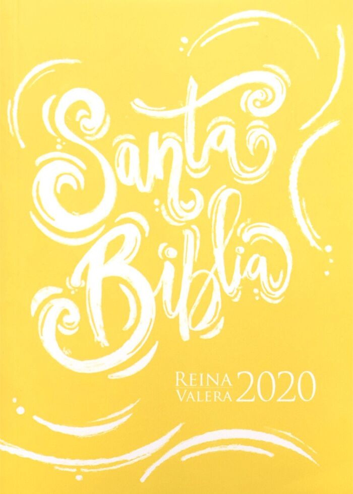 Biblia RVR2020 portátil tapa rústica creativa amarilla