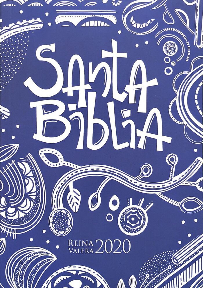 Biblia RVR2020 portátil tapa rústica creativa azul