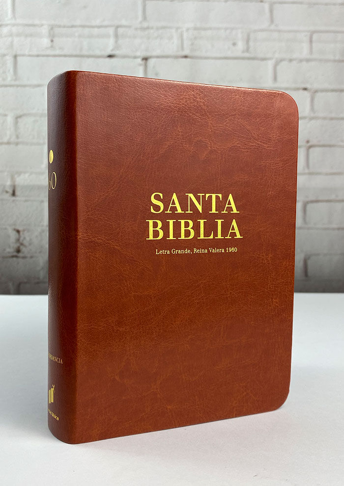 Biblia RVR60 Letra grande portatil i/piel café