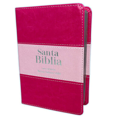 Biblia RVR60 portátil rosa/rosa, Letra Grande