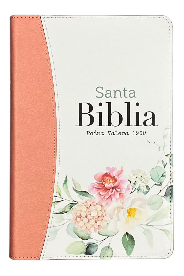 Biblia RVR60 Tamaño manual letra grande colección Greenwood Rosa con canto pintado