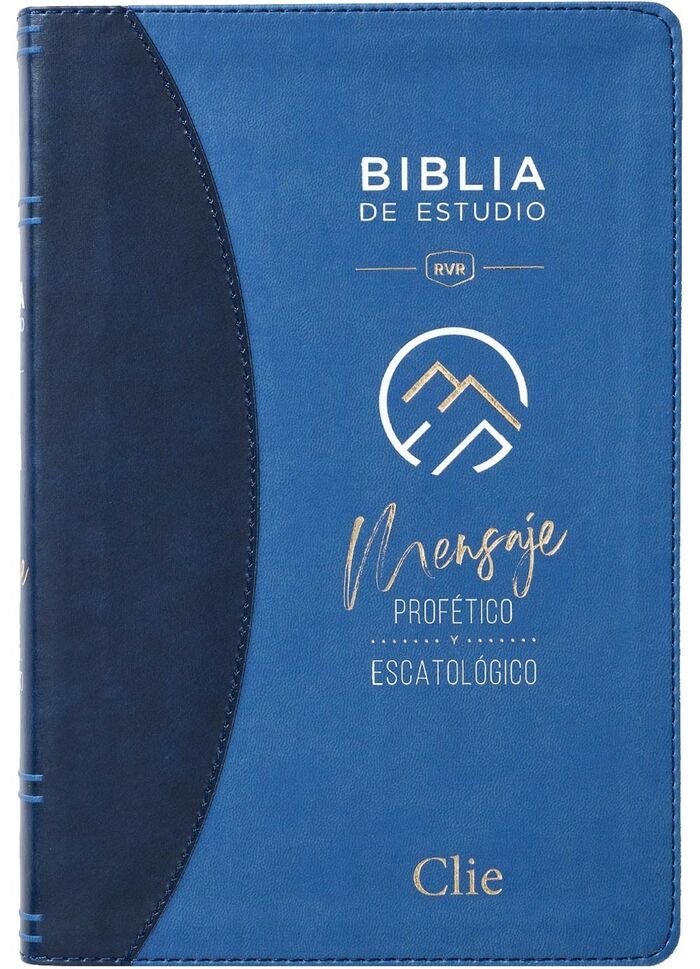 Biblia de estudio RVR77 Mensaje profético y escatológico i/piel azul