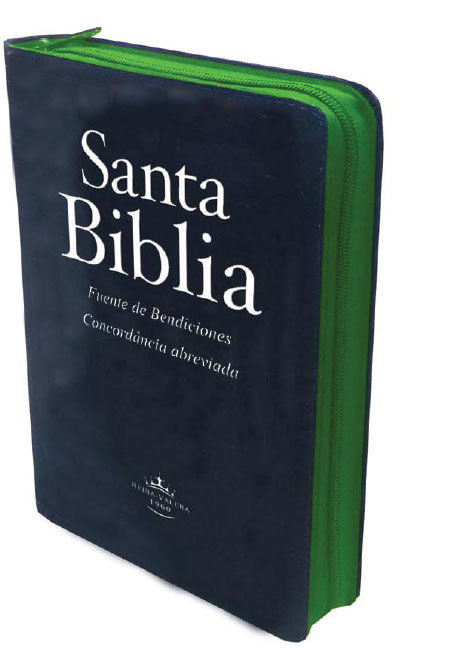 Biblia RVR60 Jean Letra Grande Manual canto verde con índice
