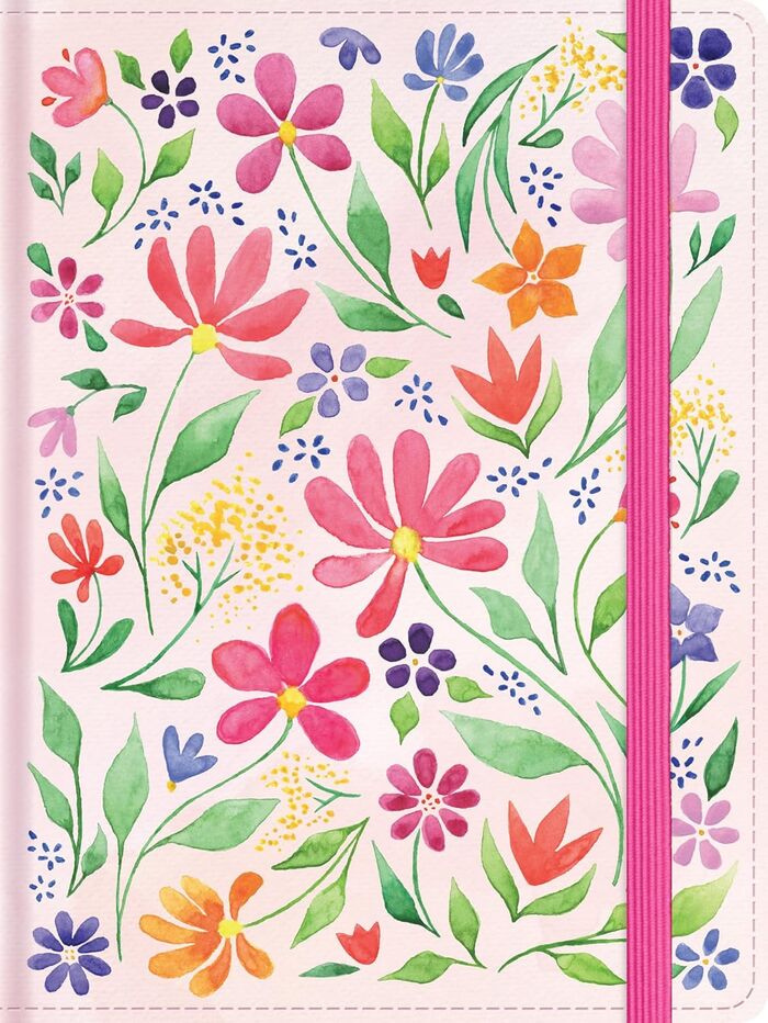 Biblia RVR60 de apuntes tamaño personal, floreada, tela impresa