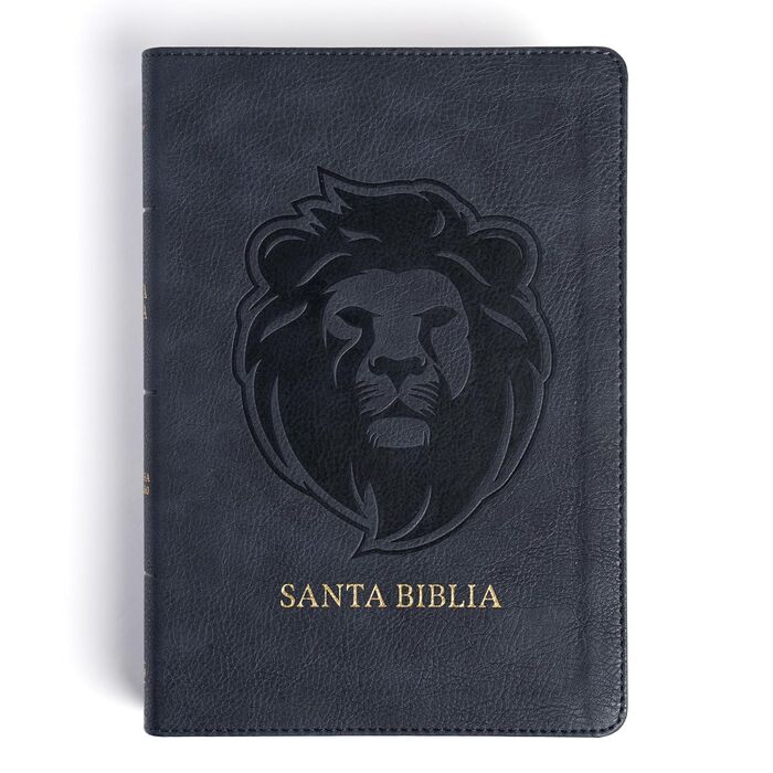 Biblia letra grande tamaño manual edición especial, ceniza, símil piel León