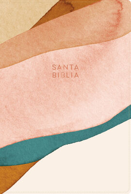 Biblia RVR60 letra grande tamaño manual edición especial, acuarela, símil piel 