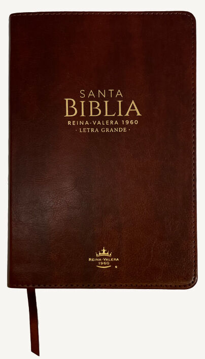 Biblia RVR60 Tamaño Manual Letra Grande i/piel con índice CAFÉ