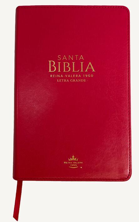 Biblia RVR60 Tamaño Manual Letra Grande i/piel con índice FUCSIA