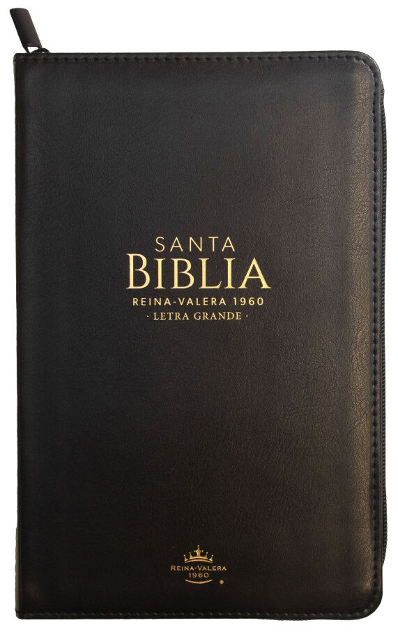 Biblia RVR60 Tamaño Manual Letra Grande i/piel NEGRO con cierre (PLUS)