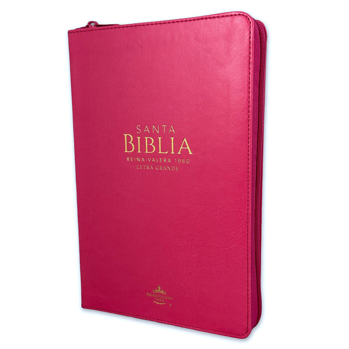 Biblia RVR60 Tamaño Manual Letra Grande i/piel FUCSIA con cierre (PLUS)