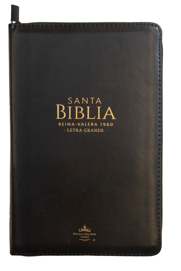 Biblia RVR60 Tamaño Manual Letra Grande i/piel NEGRO con cierre/índice