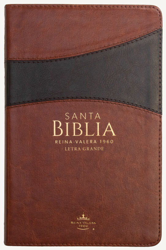 Biblia RVR60 Tamaño Manual Letra Grande i/piel MARRÓN/MARRÓN (Colección Banda)