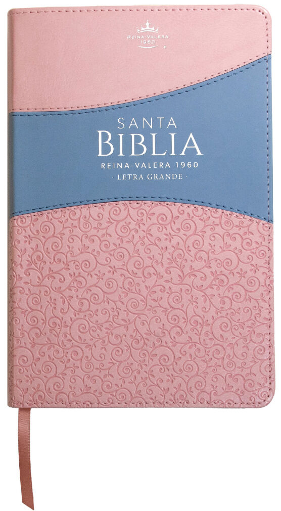 Biblia RVR60 Tamaño Manual Letra Grande i/piel ROSA/AZUL (Colección Banda)