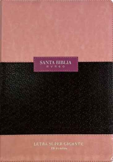 Biblia RVR60 Tamaño Gigante Letra 15 puntos i/piel con cierre/índice Rosa/café (ABBA Classic)