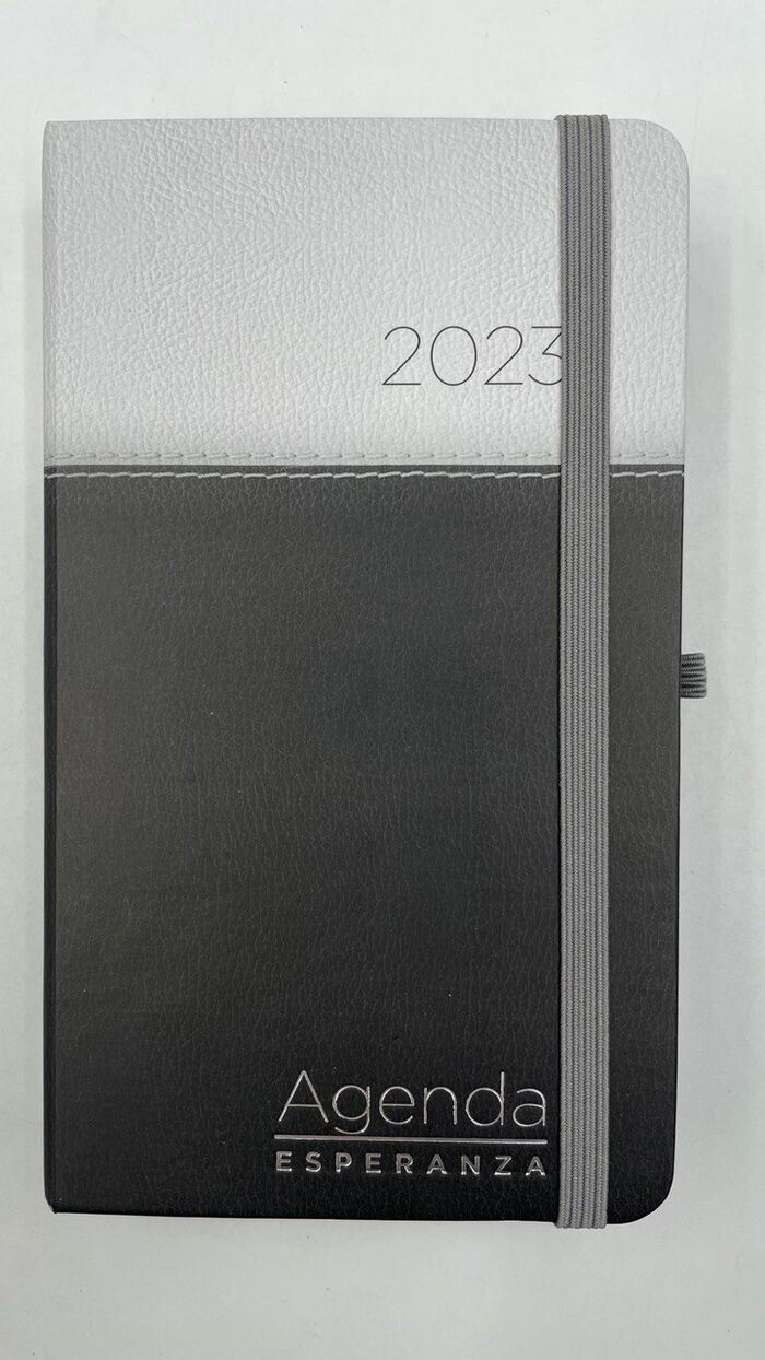 Agenda de bolsillo Esperanza 2023. Bitono negro/gris