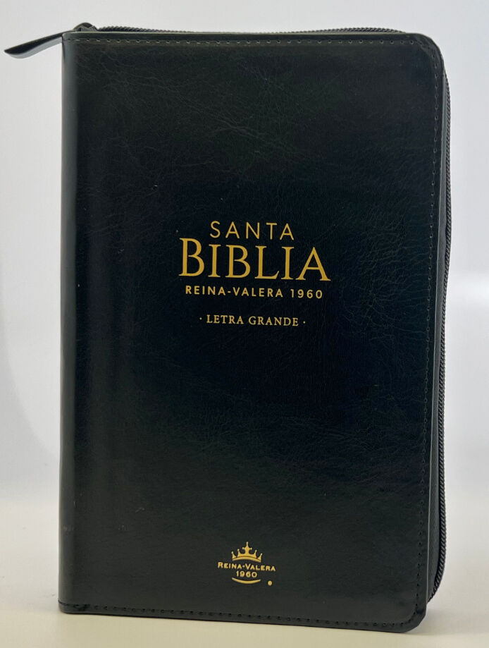Biblia RVR60 Tamaño Manual Letra Grande i/piel NEGRO con cierre