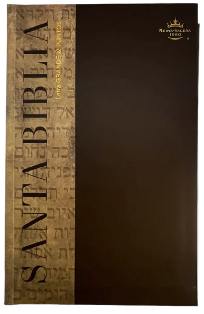 Biblia RVR60 Tamaño manual Letra Grande con índice marrón TAPA FLEX