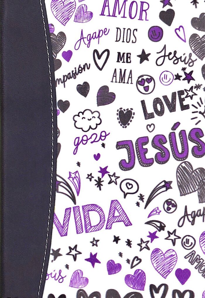 Biblia RVR60 Bolsillo Palabras de vida i/piel y tela Lila con índice