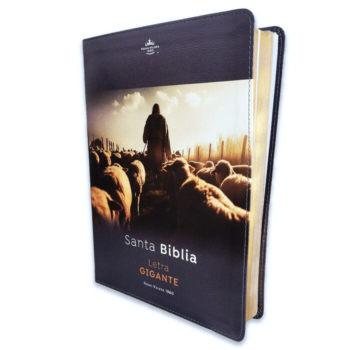 Biblia RVR60 Letra Gigante 085c PJR i/piel Buen pastor