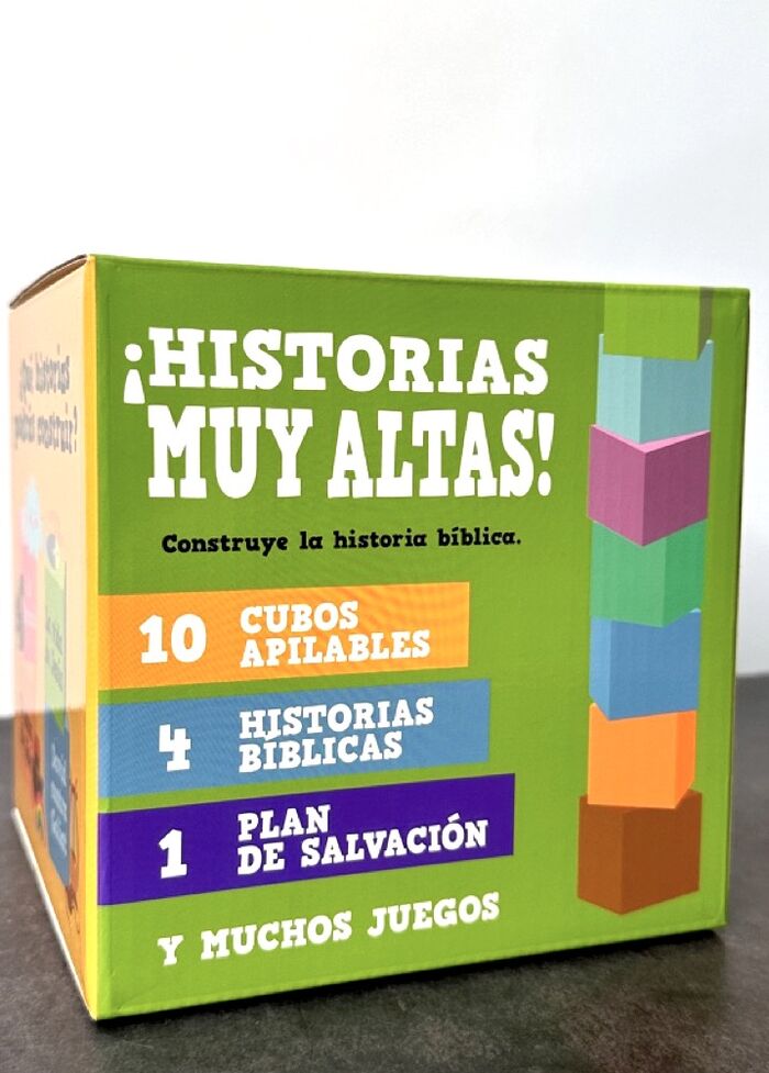 Cubo apilable con historias bíblicas para niños