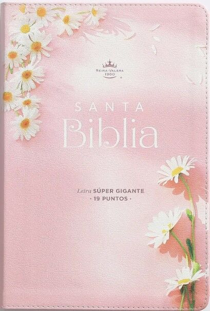 Biblia RVR60 Letra Súper Gigante i/piel Mujer Virtuosa con canto Pintado