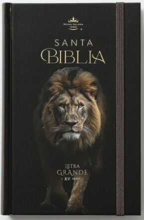 Biblia RVR60 Tamaño manual LEtra GRande TApa dura con elástico: León de Judá