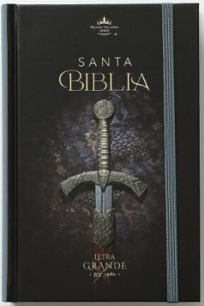 Biblia RVR60 Tamaño manual LEtra GRande TApa dura con elástico: Espada