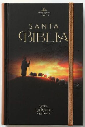 Biblia RVR60 Tamaño manual LEtra GRande TApa dura con elástico: Pastor