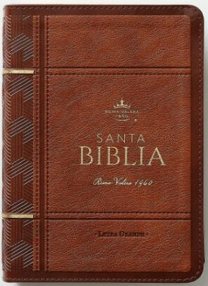 Biblia RVR60 tamaño compacto Letra Grande i/piel café claro