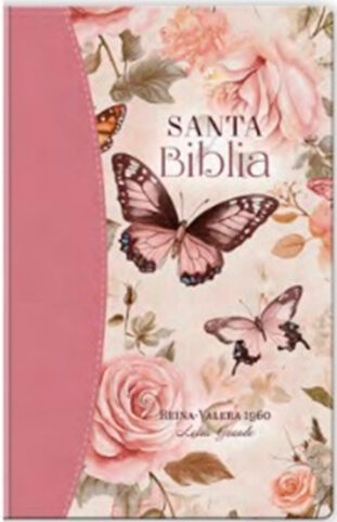 Biblia RVR60 tamaño manual letra Gigante MAriposas vintage