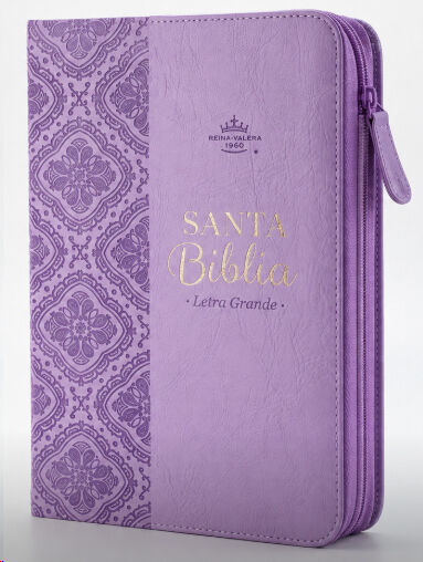 Biblia RVR60 de Obsequios y premios Lila Primor con cierre