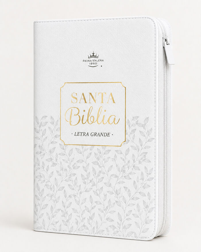 Biblia RVR60 de Obsequios y premios Blanca con cierre