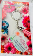 Llavero acrílico con Tassel. Mujer virtuosa